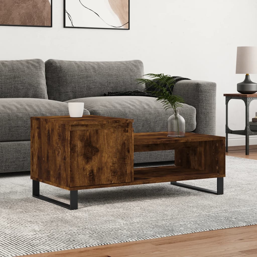 Table basse Chêne fumé 100x50x45 cm Bois d’ingénierie - Tables basses
