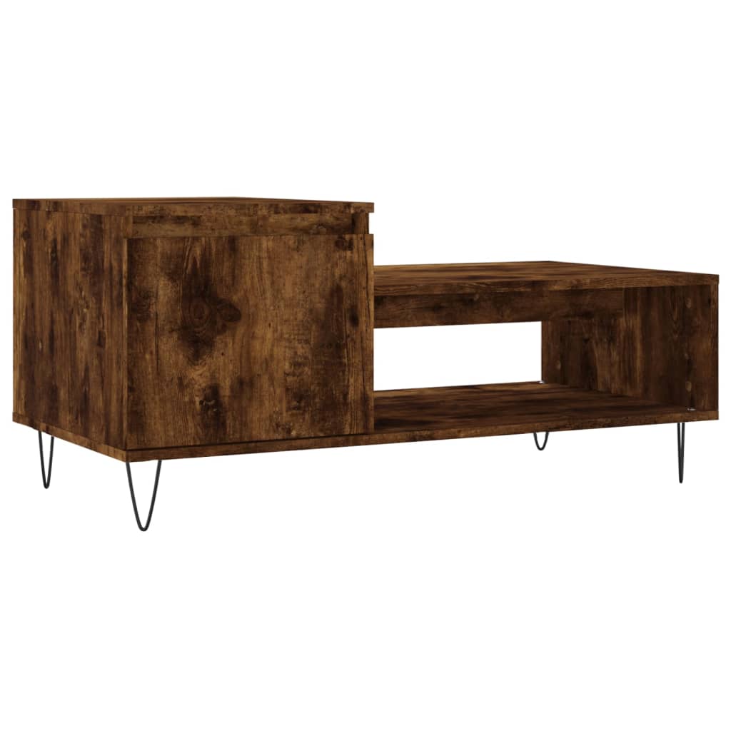 Table basse Chêne fumé 100x50x45 cm Bois d’ingénierie - Tables basses