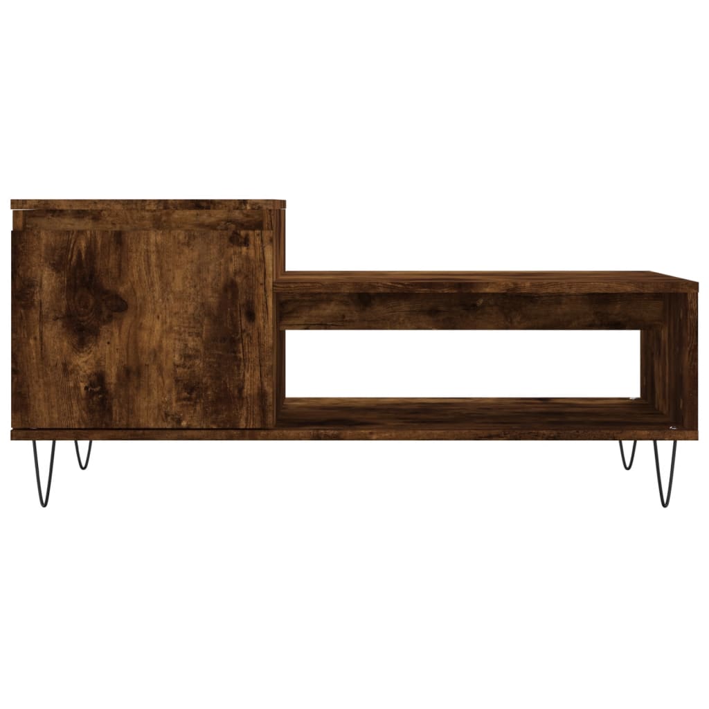 Table basse Chêne fumé 100x50x45 cm Bois d’ingénierie - Tables basses