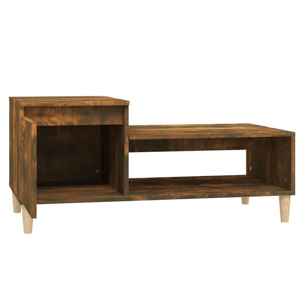 Table basse Chêne fumé 100x50x45 cm Bois d’ingénierie - Tables basses