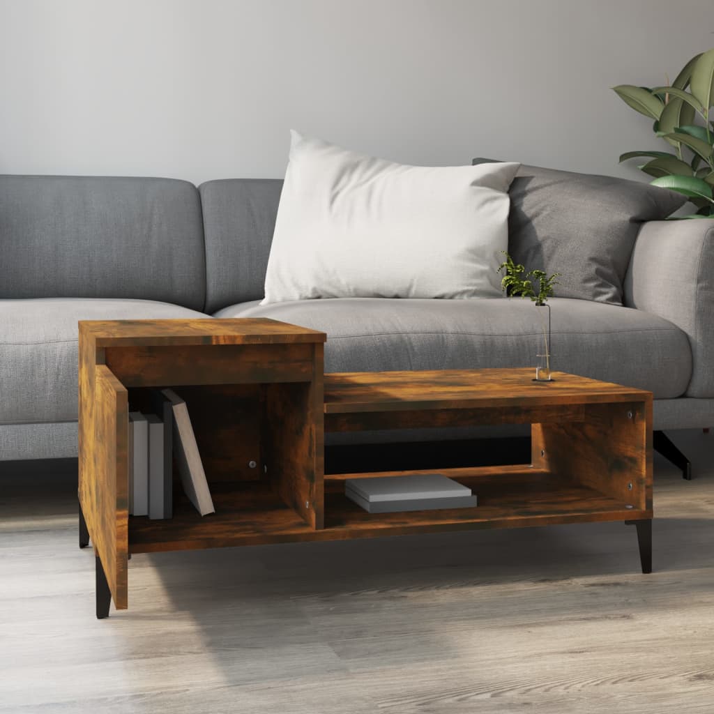 Table basse Chêne fumé 100x50x45 cm Bois d’ingénierie - Tables basses