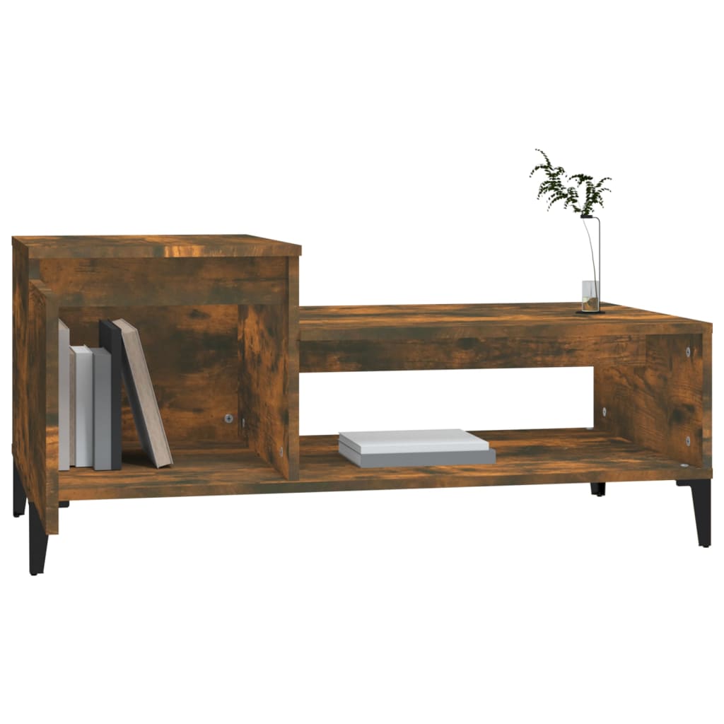 Table basse Chêne fumé 100x50x45 cm Bois d’ingénierie - Tables basses