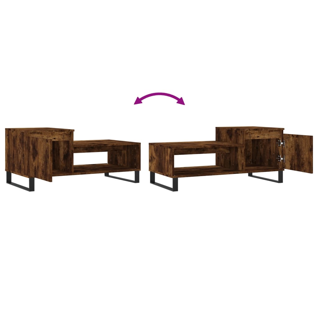 Table basse Chêne fumé 100x50x45 cm Bois d’ingénierie - Tables basses