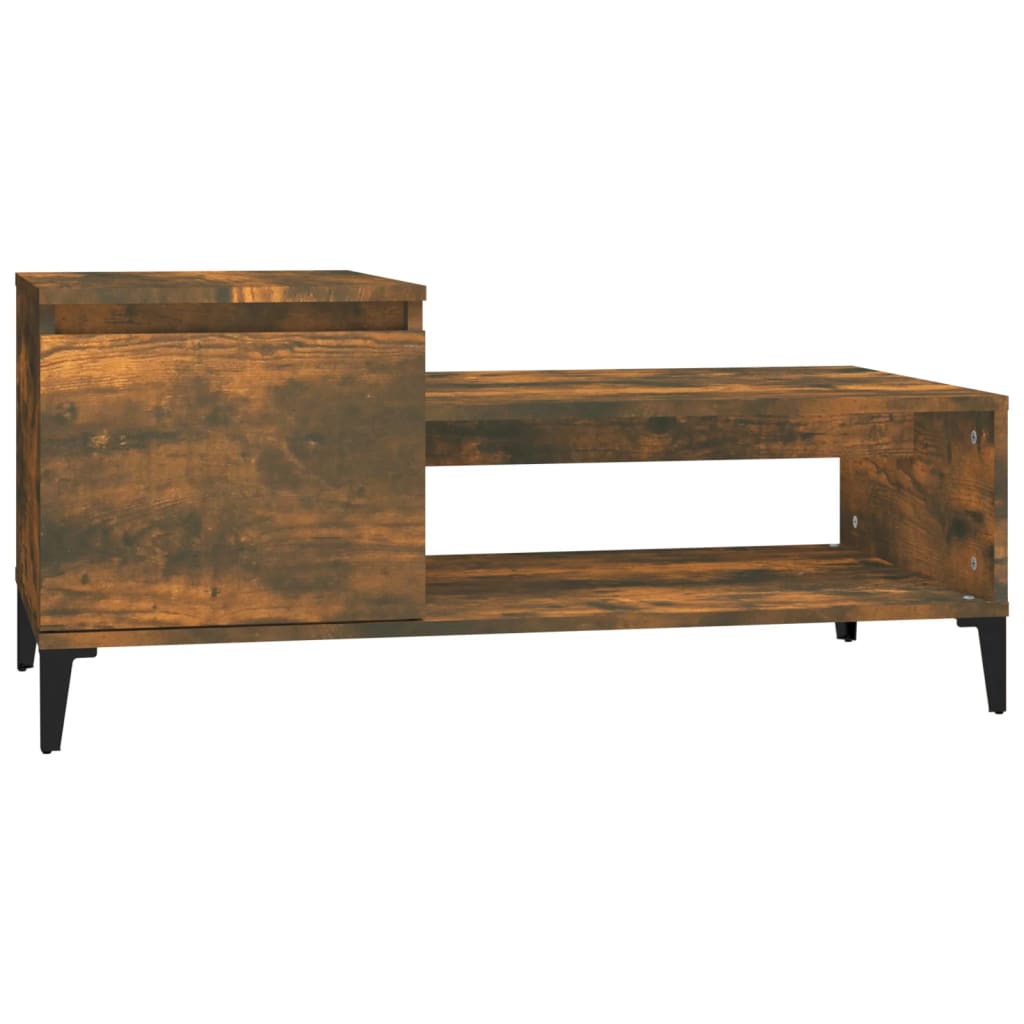 Table basse Chêne fumé 100x50x45 cm Bois d’ingénierie - Tables basses