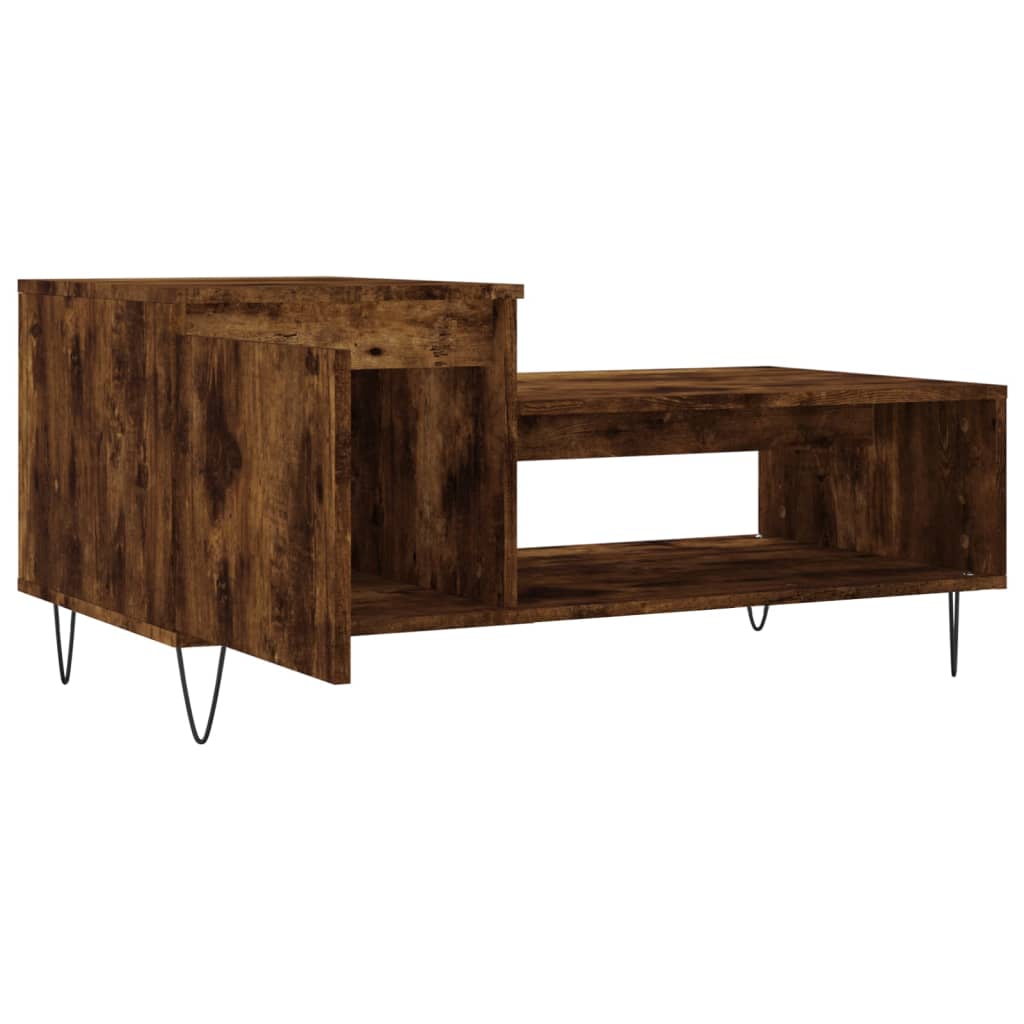 Table basse Chêne fumé 100x50x45 cm Bois d’ingénierie - Tables basses