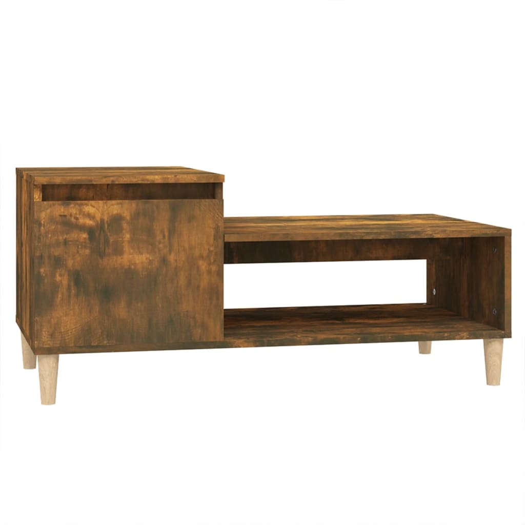 Table basse Chêne fumé 100x50x45 cm Bois d’ingénierie - Tables basses