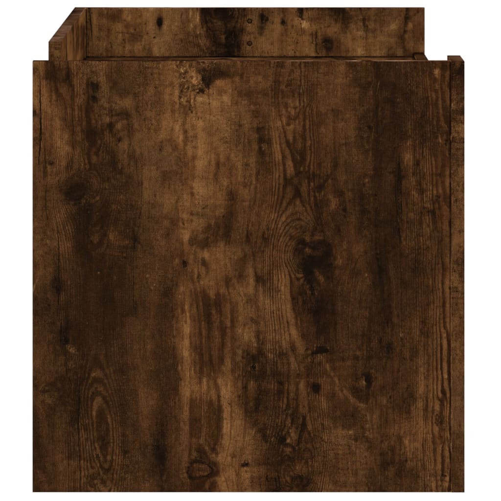 Table basse chêne fumé 100x50x50 cm bois d’ingénierie - Tables basses