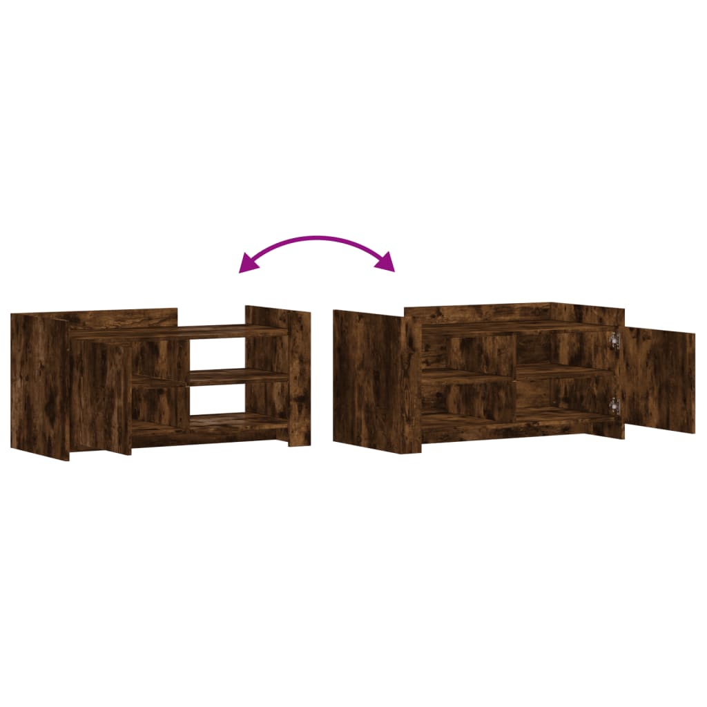 Table basse chêne fumé 100x50x50 cm bois d’ingénierie - Tables basses