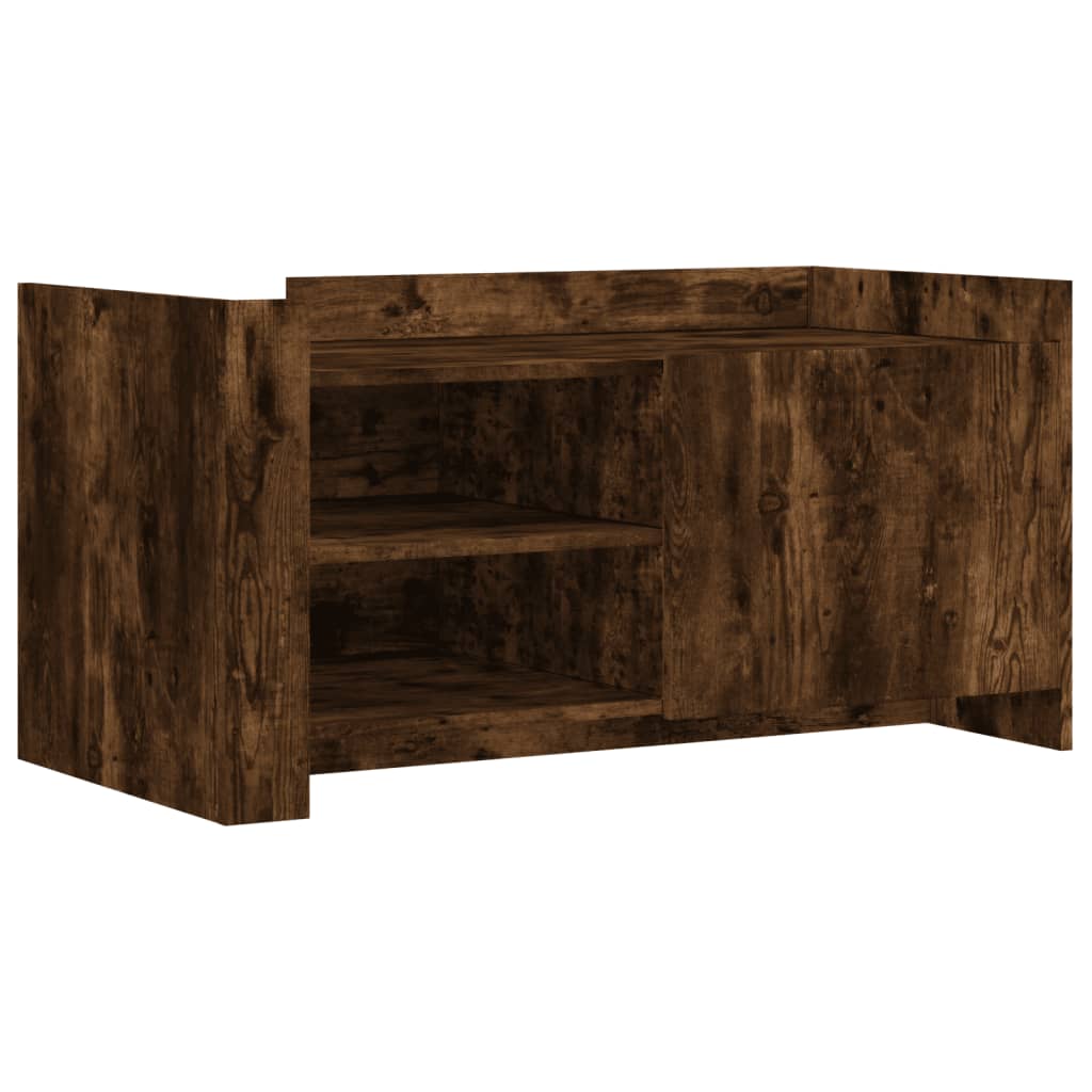 Table basse chêne fumé 100x50x50 cm bois d’ingénierie - Tables basses