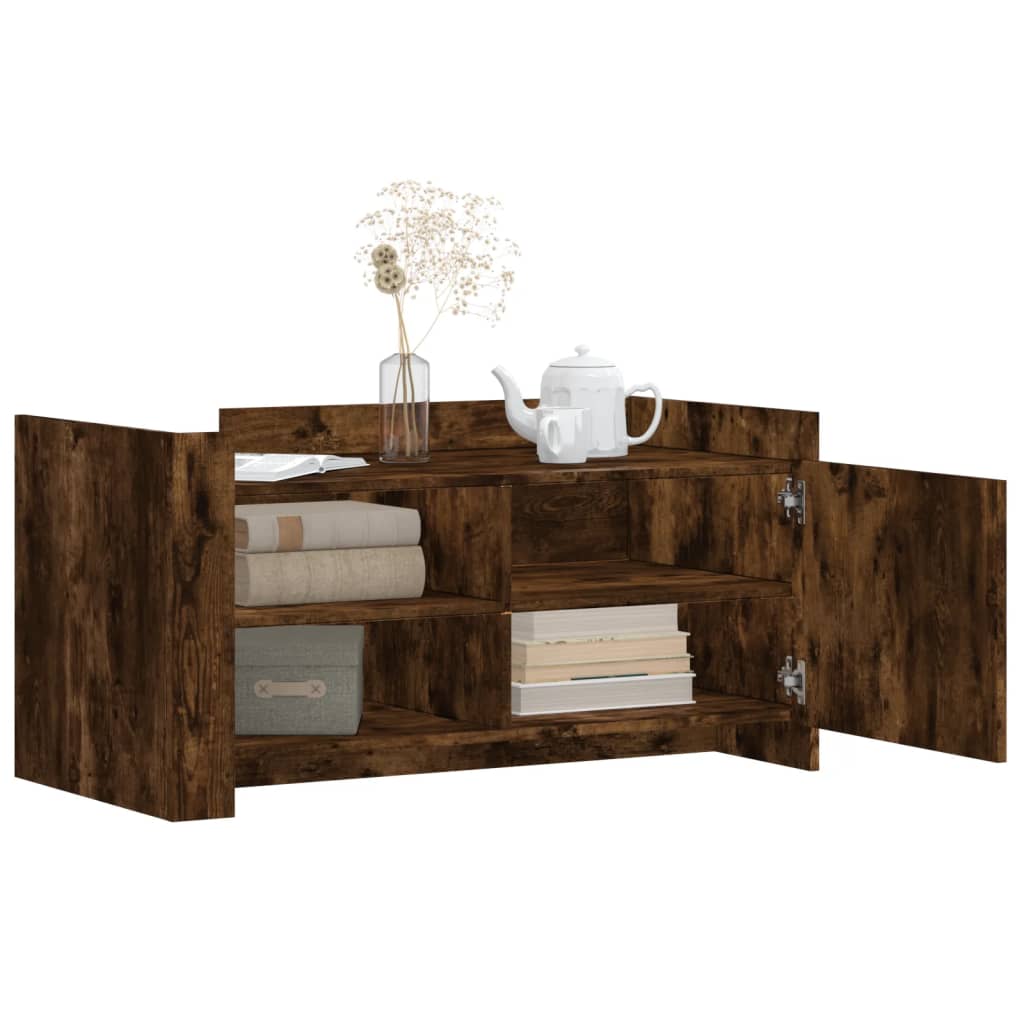 Table basse chêne fumé 100x50x50 cm bois d’ingénierie - Tables basses