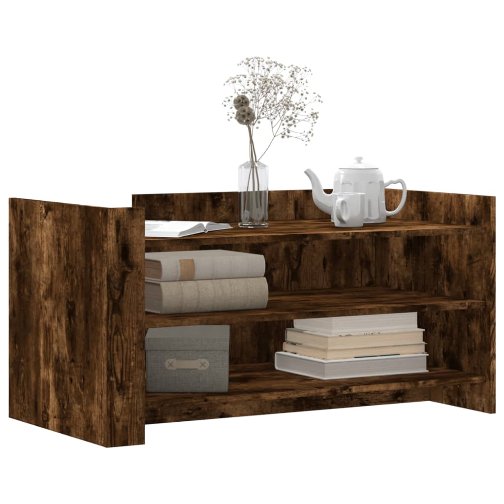 Table basse chêne fumé 100x50x50 cm bois d’ingénierie - Tables basses