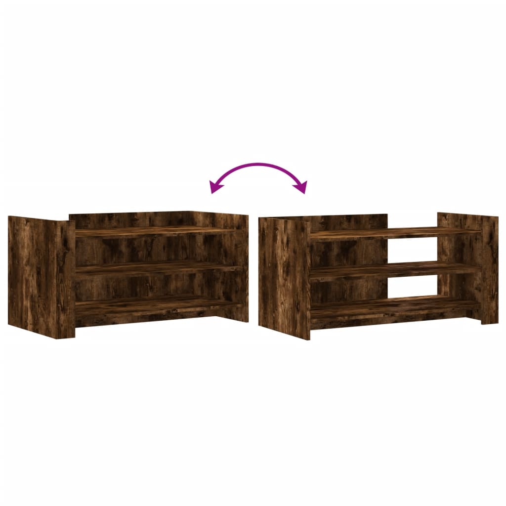 Table basse chêne fumé 100x50x50 cm bois d’ingénierie - Tables basses