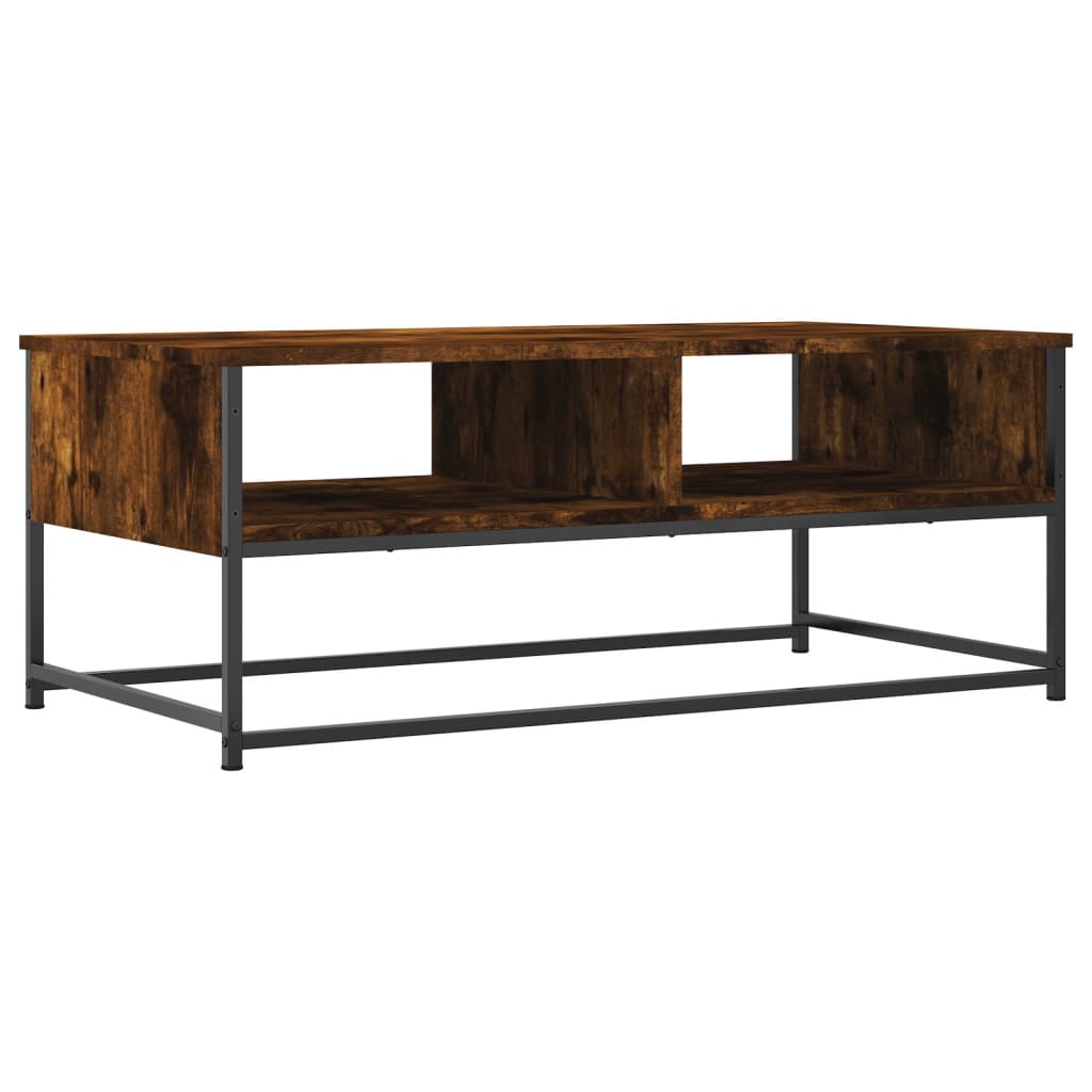 Table basse chêne fumé 100x51x40 cm bois d’ingénierie - Tables basses