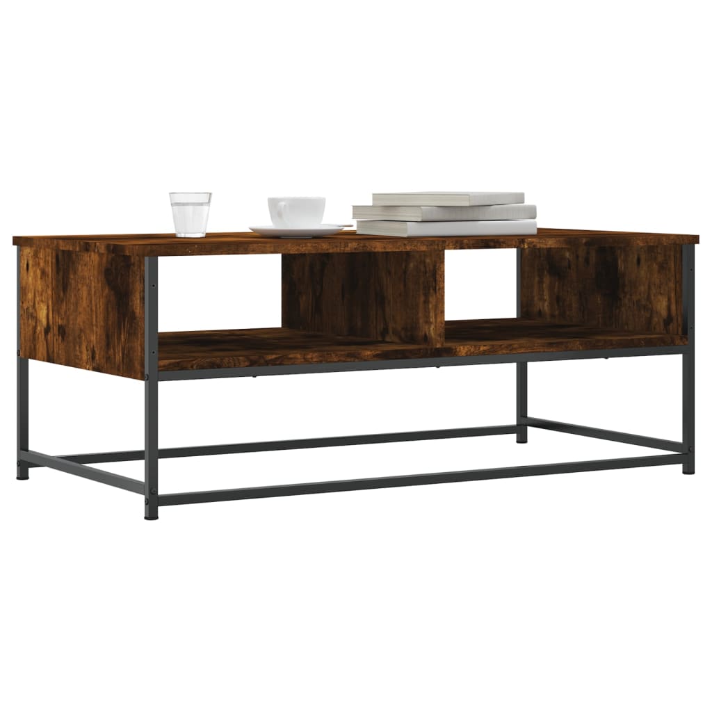 Table basse chêne fumé 100x51x40 cm bois d’ingénierie - Tables basses