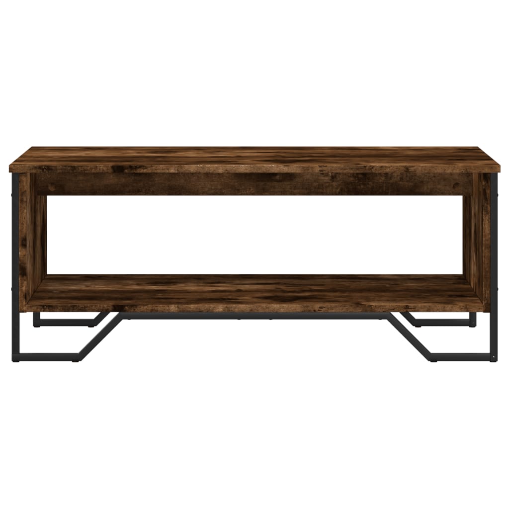 Table basse chêne fumé 100x51x40 cm bois d’ingénierie - Tables basses
