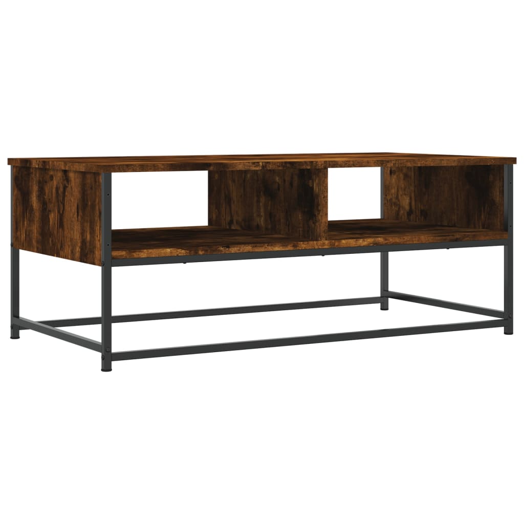 Table basse chêne fumé 100x51x40 cm bois d’ingénierie - Tables basses