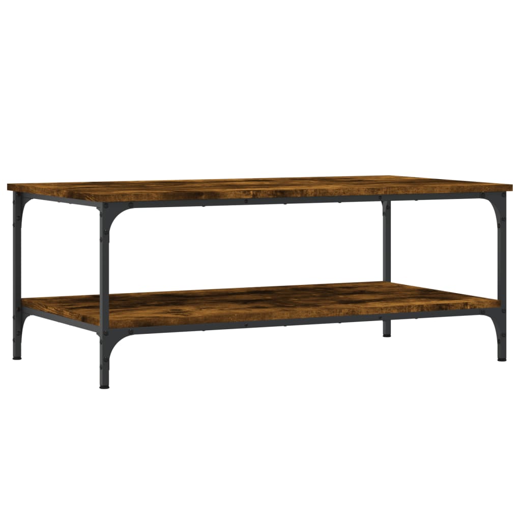 Table basse chêne fumé 100x55x40 cm bois d’ingénierie - Tables basses