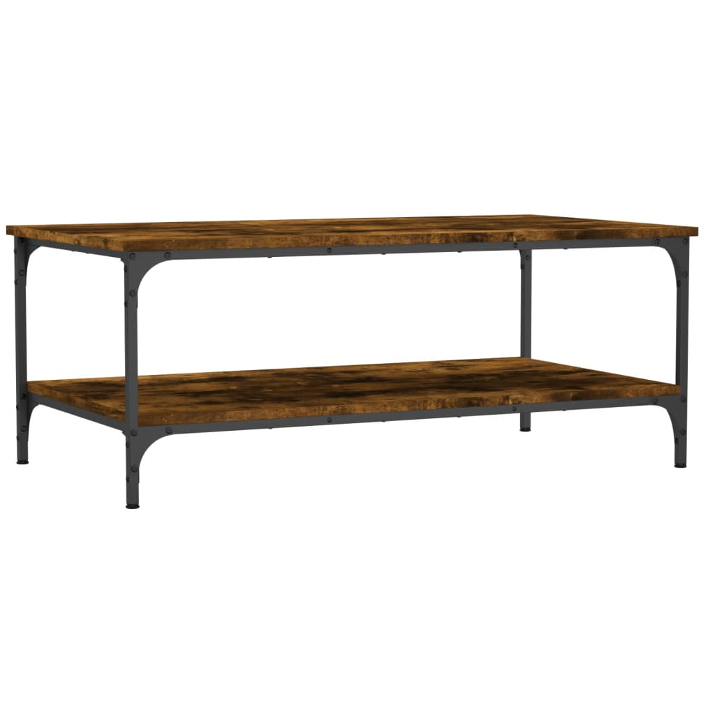 Table basse chêne fumé 100x55x40 cm bois d’ingénierie - Tables basses