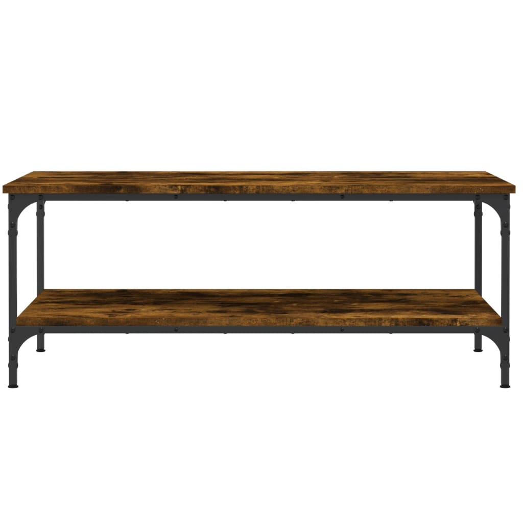 Table basse chêne fumé 100x55x40 cm bois d’ingénierie - Tables basses