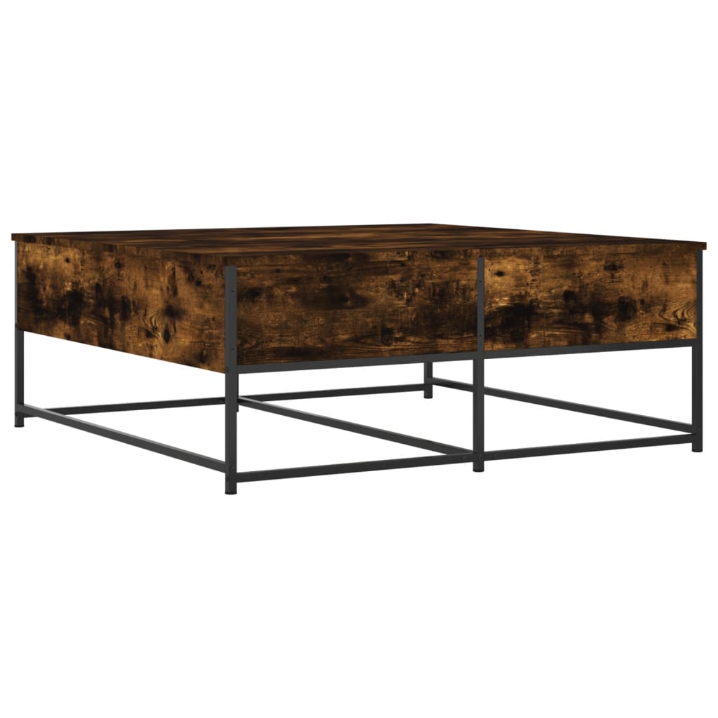 Table basse chêne fumé 100x99x40 cm bois d’ingénierie - Tables basses