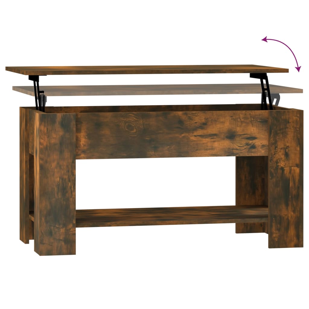 Table basse Chêne fumé 101x49x52 cm Bois d’ingénierie - Tables basses