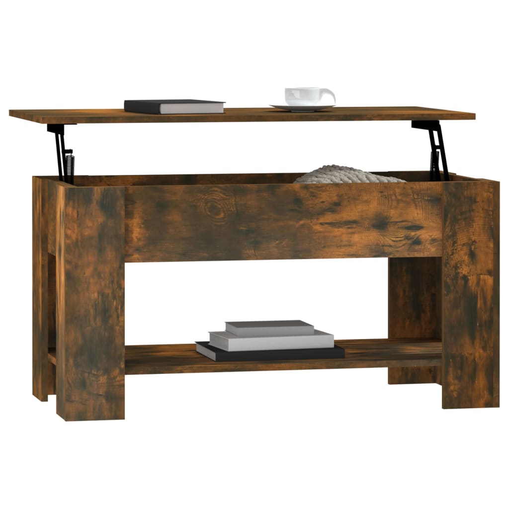 Table basse Chêne fumé 101x49x52 cm Bois d’ingénierie - Tables basses