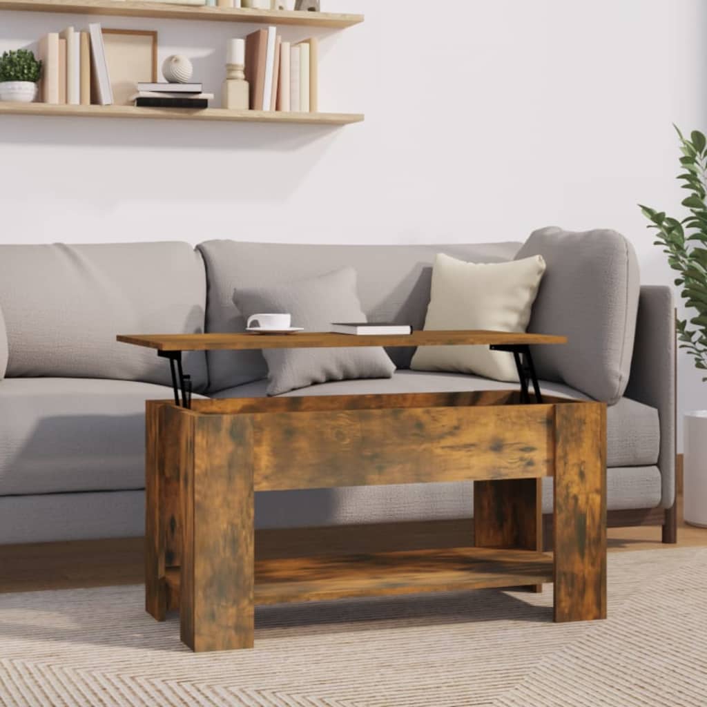 Table basse Chêne fumé 101x49x52 cm Bois d’ingénierie - Tables basses