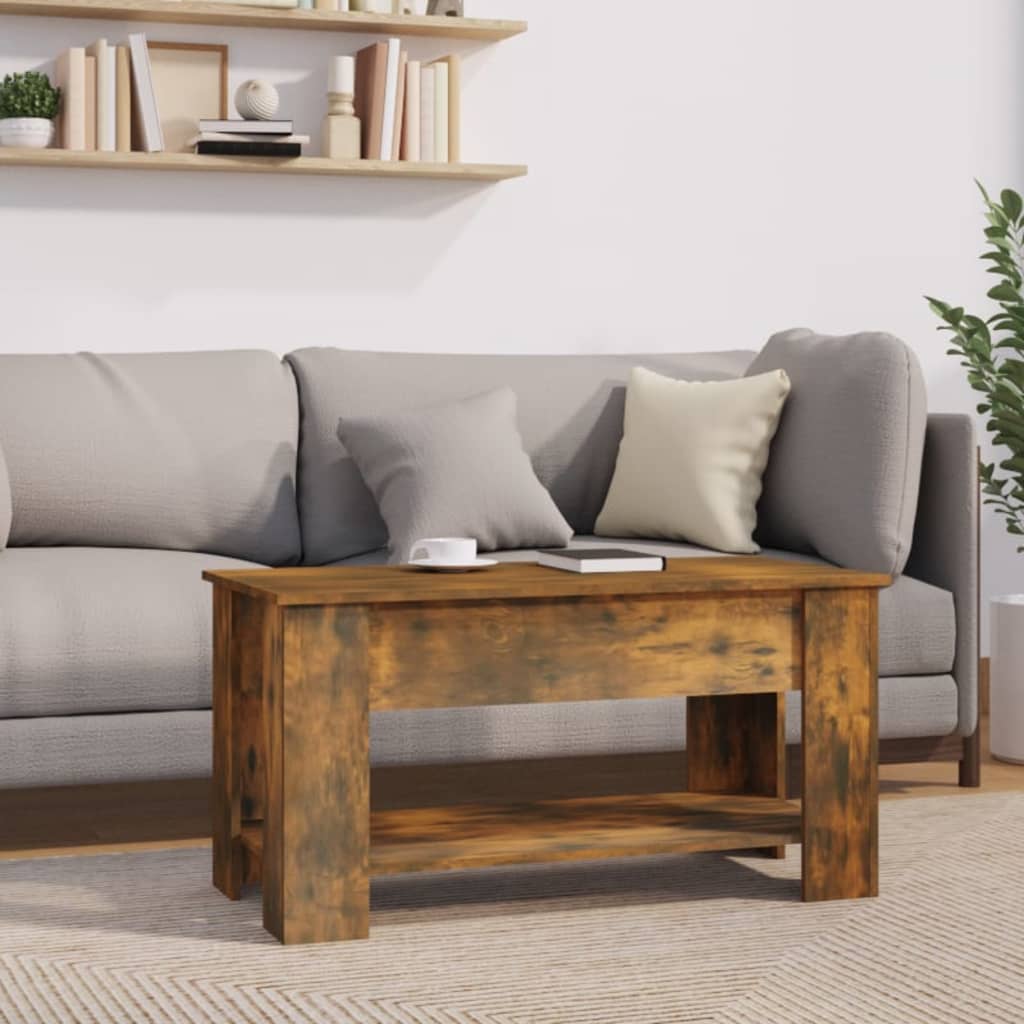 Table basse Chêne fumé 101x49x52 cm Bois d’ingénierie - Tables basses