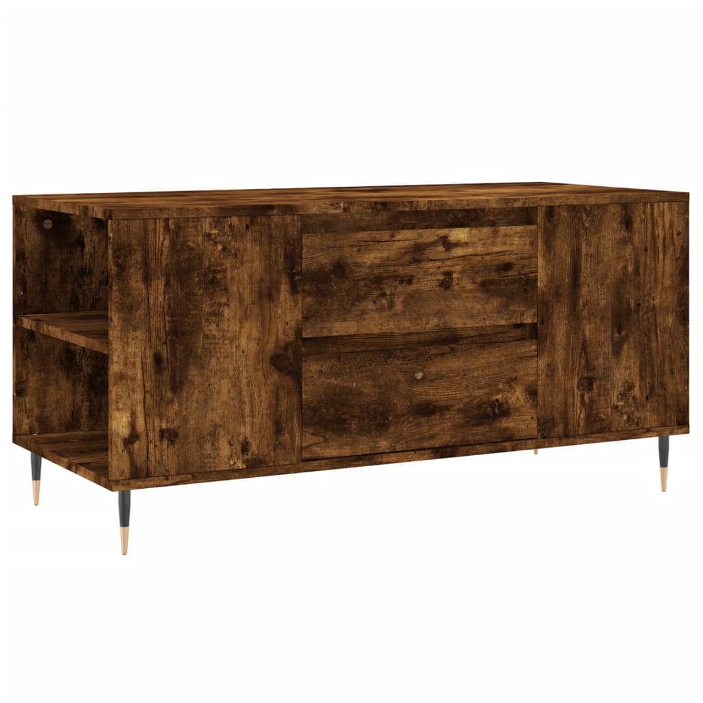 Table basse chêne fumé 102x44,5x50 cm bois d’ingénierie - Tables basses