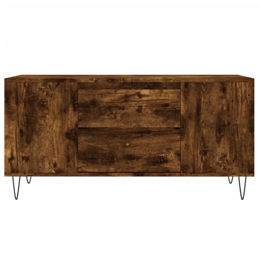 Table basse chêne fumé 102x44,5x50 cm bois d’ingénierie - Tables basses