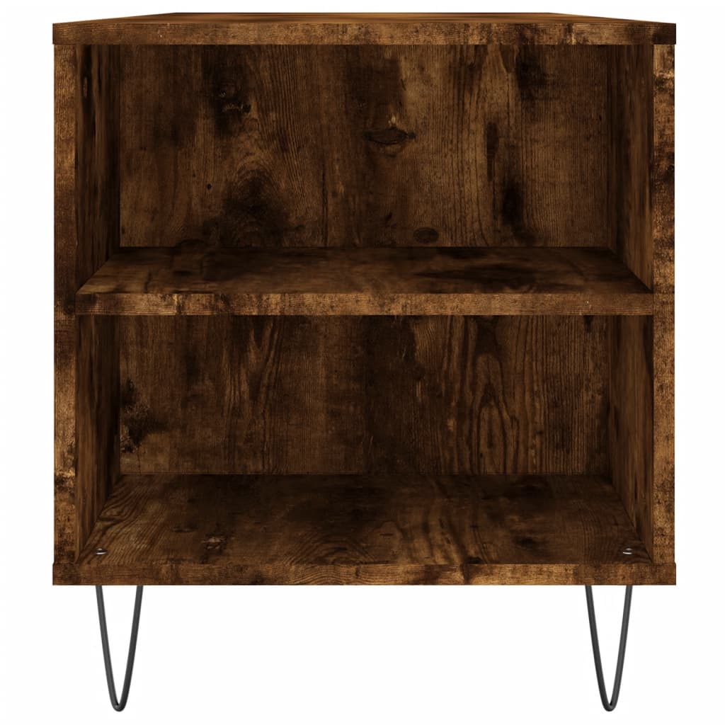 Table basse chêne fumé 102x44,5x50 cm bois d’ingénierie - Tables basses