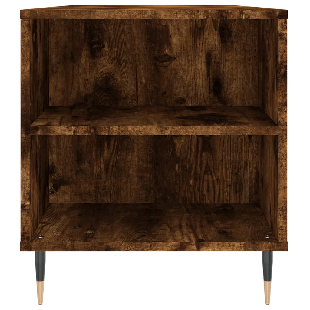 Table basse chêne fumé 102x44,5x50 cm bois d’ingénierie - Tables basses