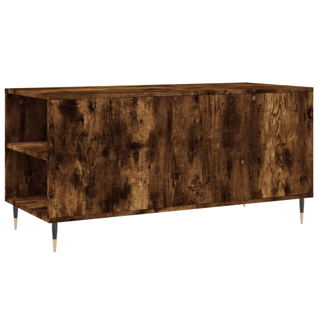 Table basse chêne fumé 102x44,5x50 cm bois d’ingénierie - Tables basses