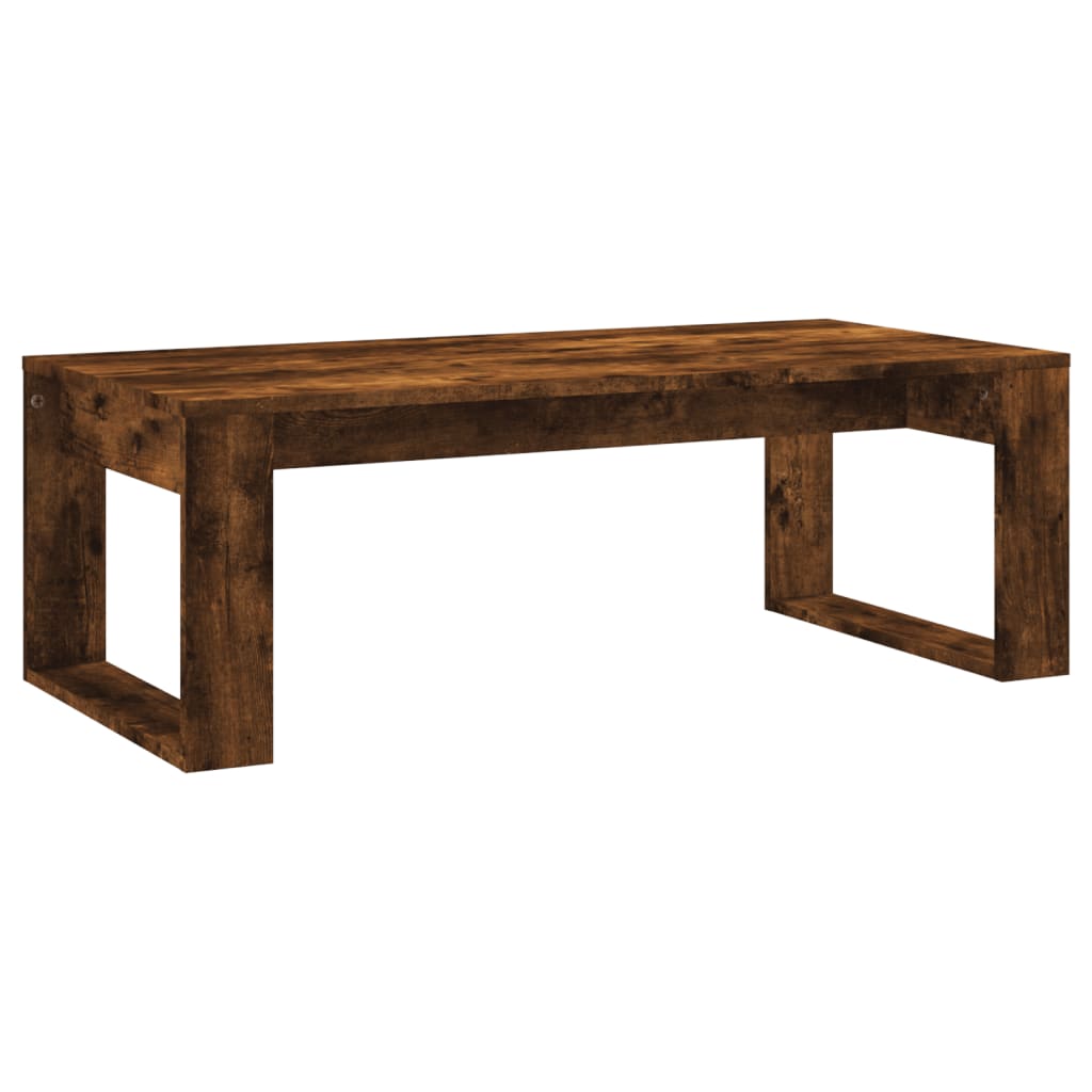 Table basse chêne fumé 102x50x35 cm bois d’ingénierie - Tables basses