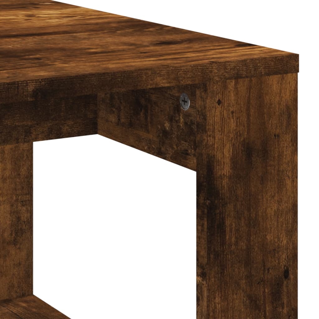 Table basse chêne fumé 102x50x35 cm bois d’ingénierie - Tables basses