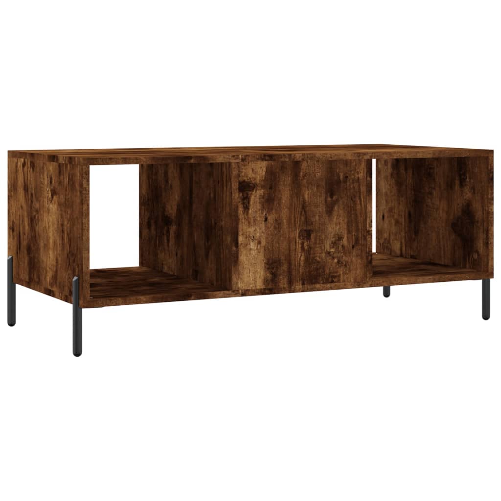 Table basse chêne fumé 102x50x40 cm bois d’ingénierie - Tables basses