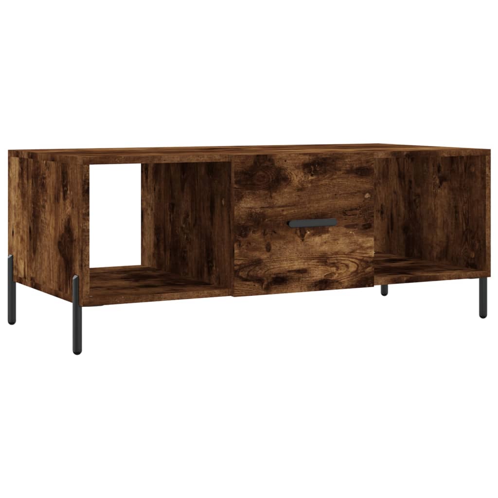 Table basse chêne fumé 102x50x40 cm bois d’ingénierie - Tables basses