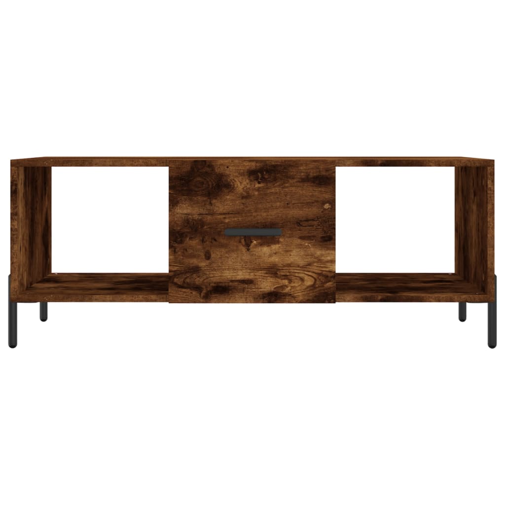 Table basse chêne fumé 102x50x40 cm bois d’ingénierie - Tables basses