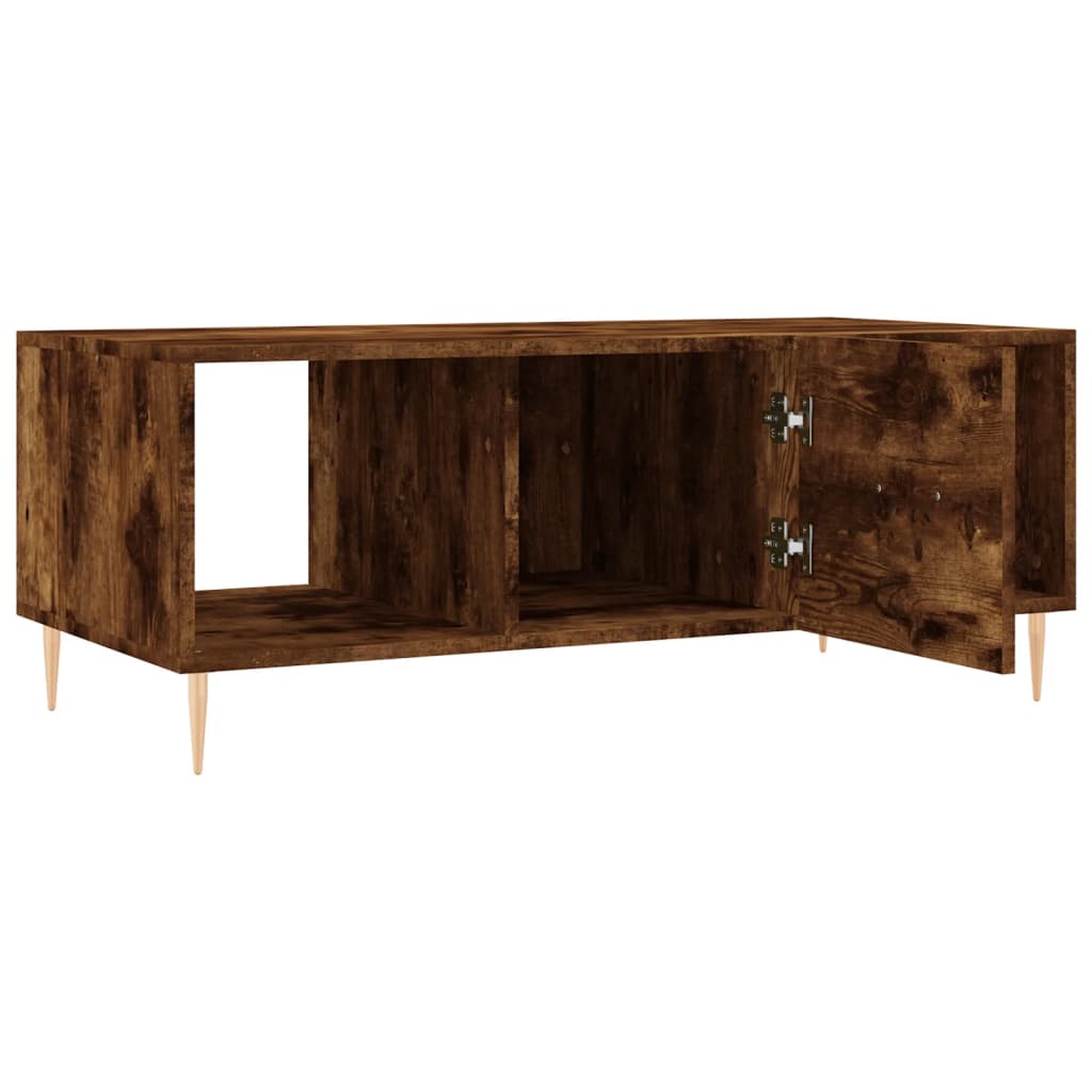 Table basse chêne fumé 102x50x40 cm bois d’ingénierie - Tables basses