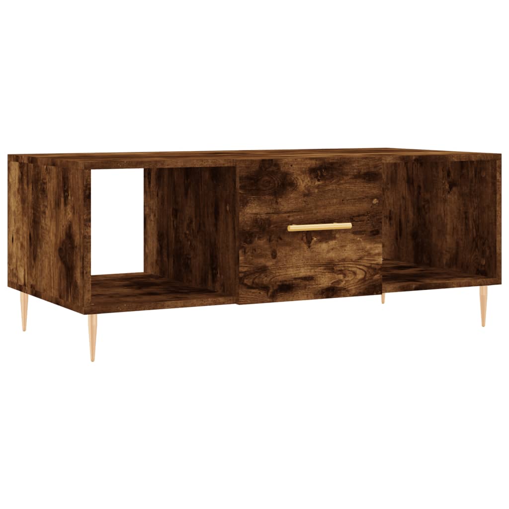 Table basse chêne fumé 102x50x40 cm bois d’ingénierie - Tables basses