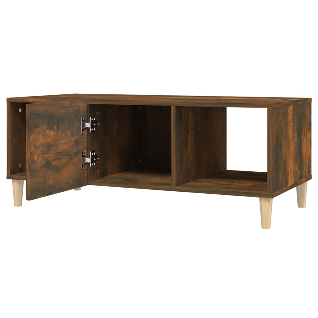 Table basse chêne fumé 102x50x40 cm bois d’ingénierie - Tables basses