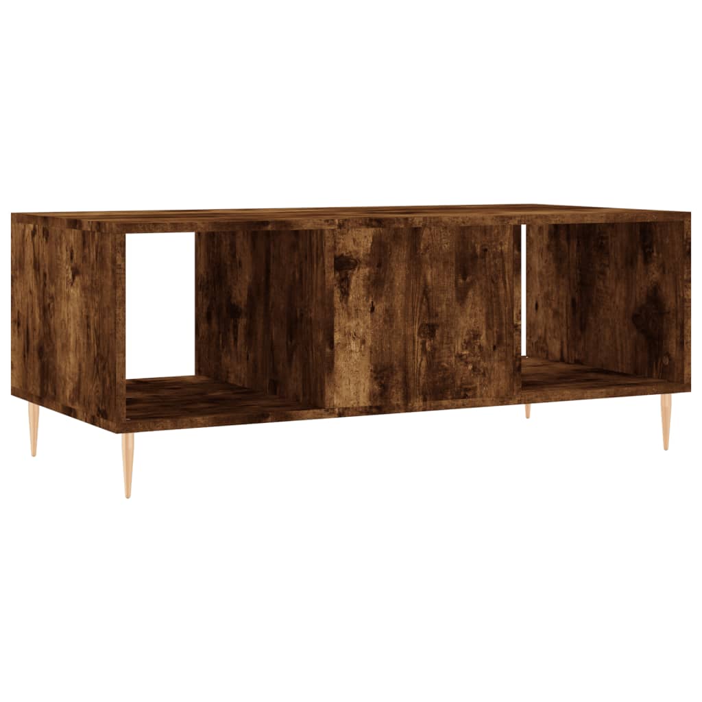 Table basse chêne fumé 102x50x40 cm bois d’ingénierie - Tables basses