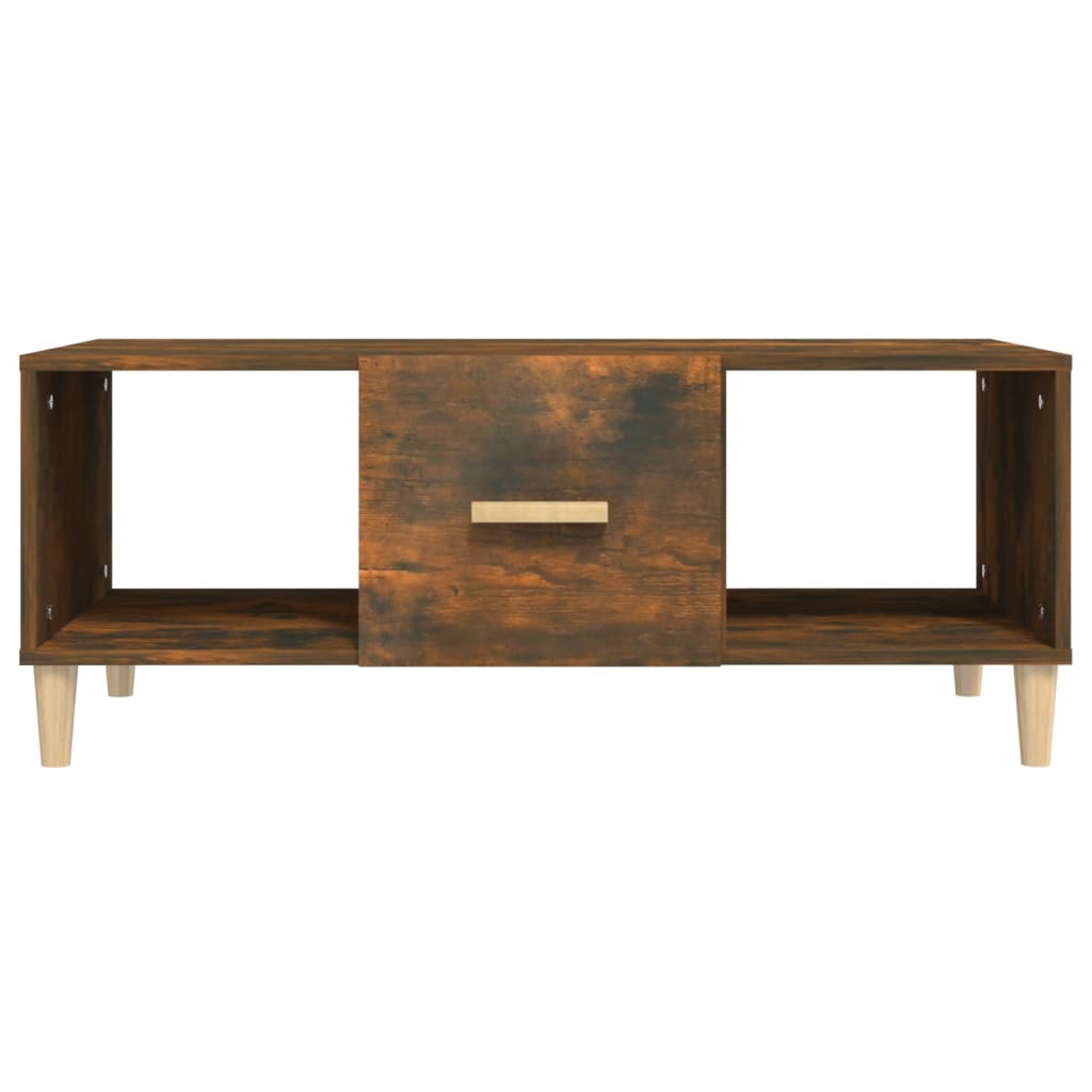 Table basse chêne fumé 102x50x40 cm bois d’ingénierie - Tables basses
