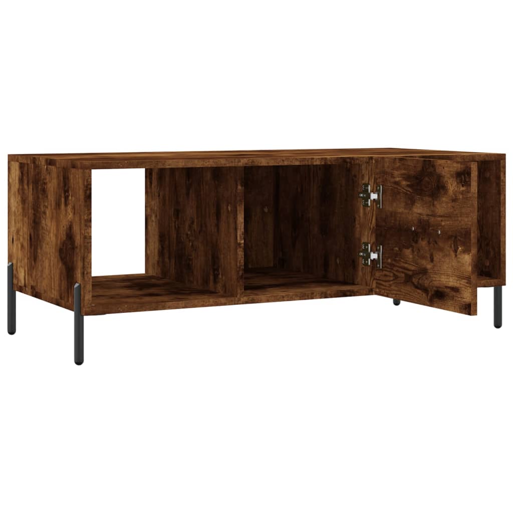 Table basse chêne fumé 102x50x40 cm bois d’ingénierie - Tables basses