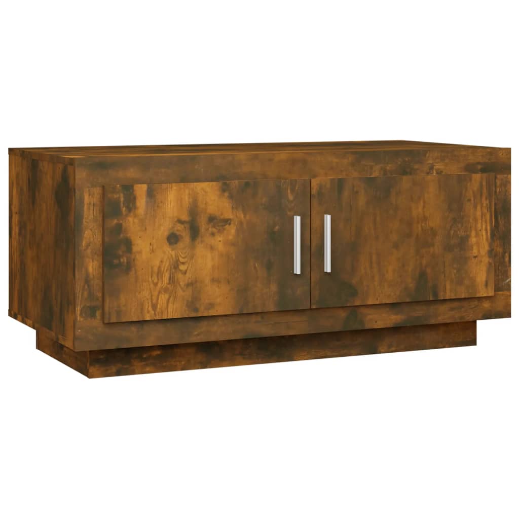Table basse Chêne fumé 102x50x45 cm Bois d’ingénierie - Tables basses
