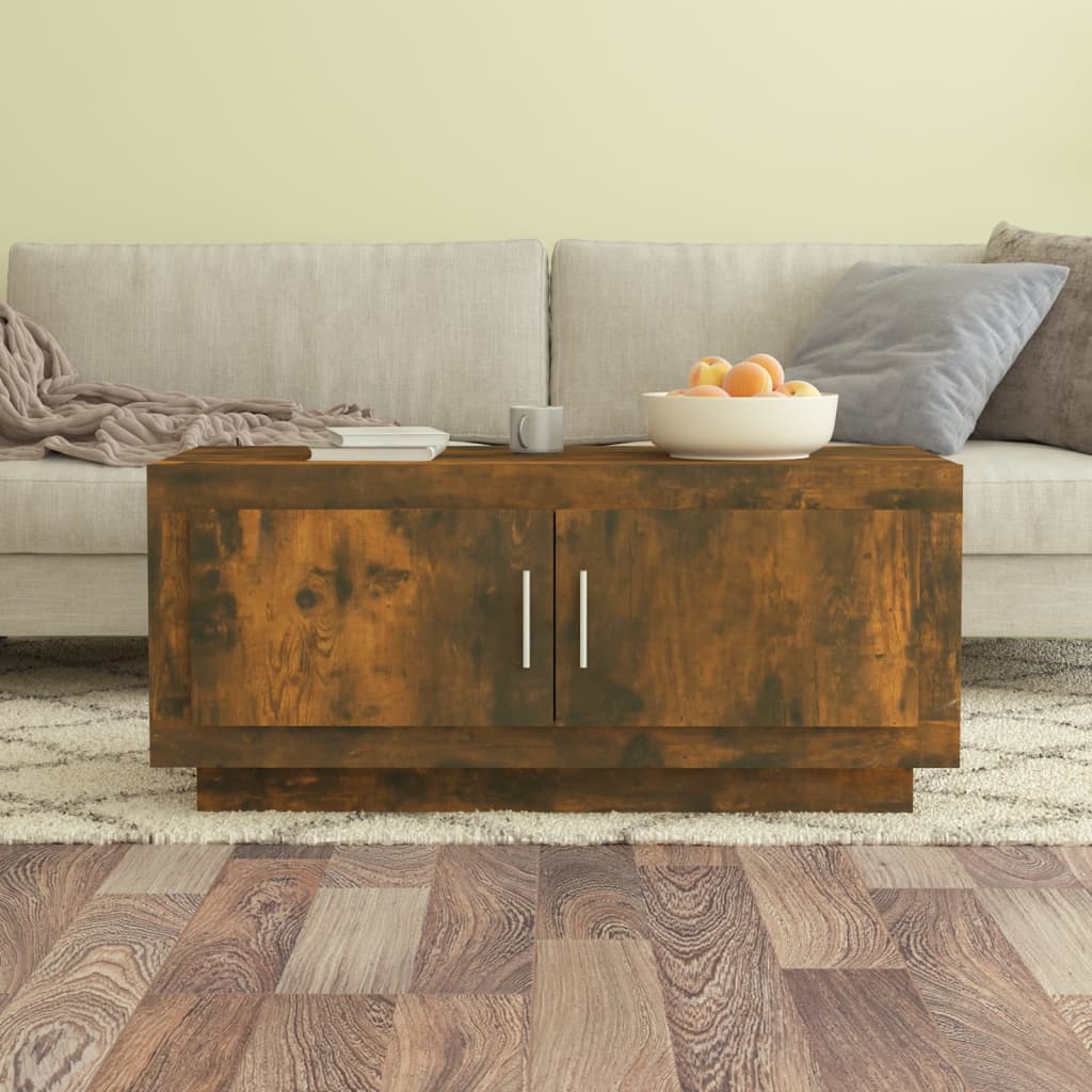 Table basse Chêne fumé 102x50x45 cm Bois d’ingénierie - Tables basses