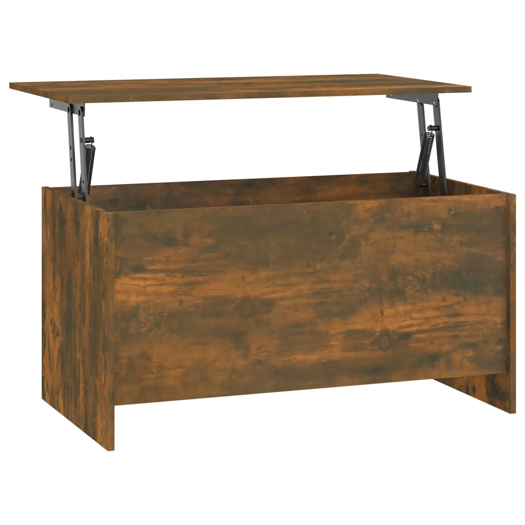 Table basse Chêne fumé 102x55,5x52,5 cm Bois d’ingénierie - Tables basses