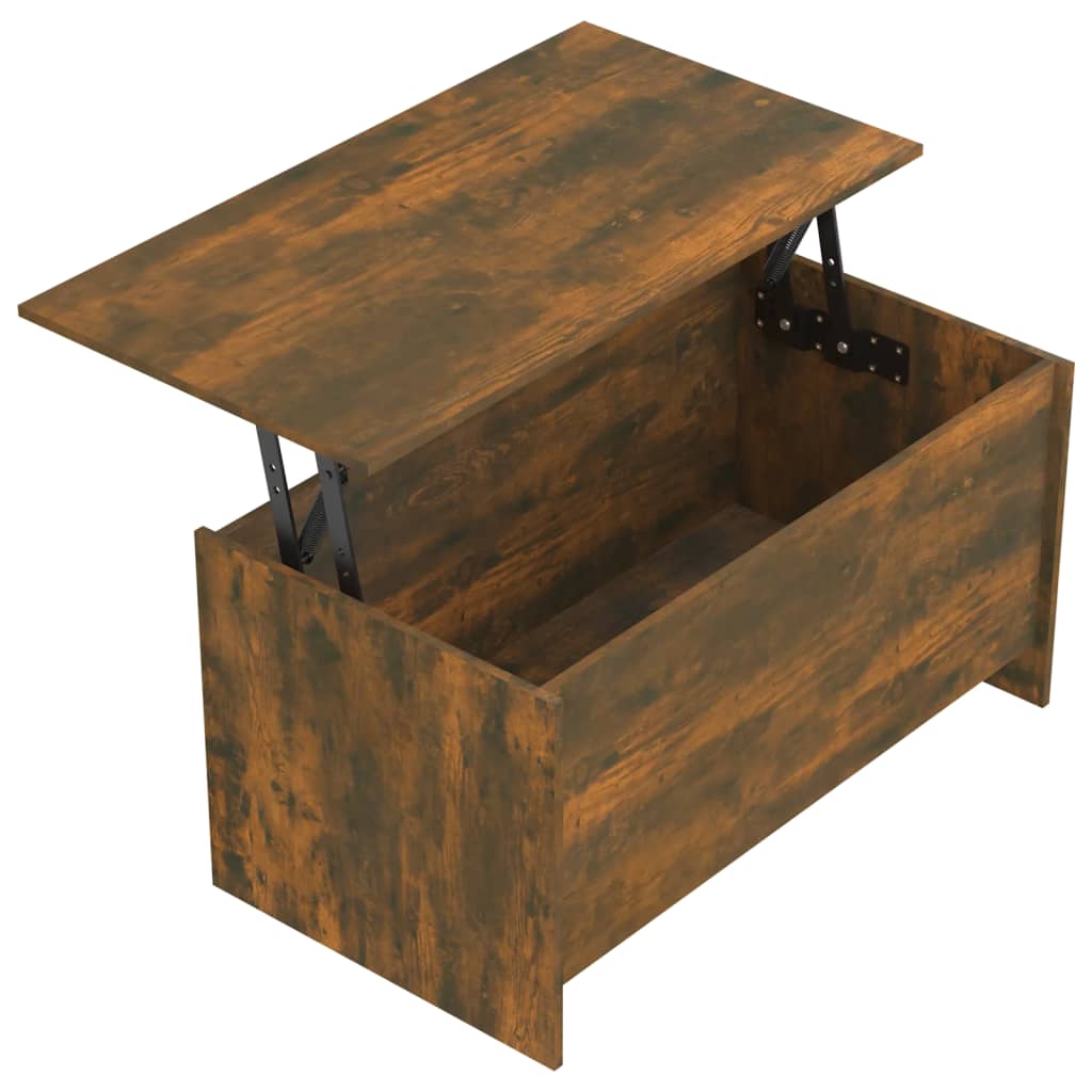 Table basse Chêne fumé 102x55,5x52,5 cm Bois d’ingénierie - Tables basses
