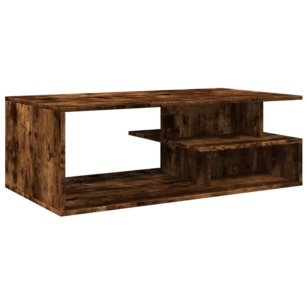 Table basse chêne fumé 102x55x35 cm bois d’ingénierie - Tables basses