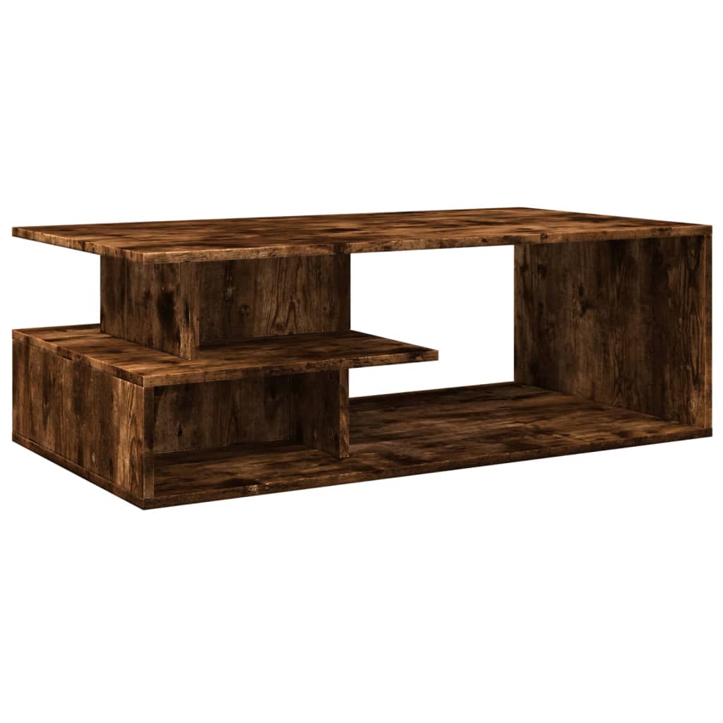 Table basse chêne fumé 102x55x35 cm bois d’ingénierie - Tables basses